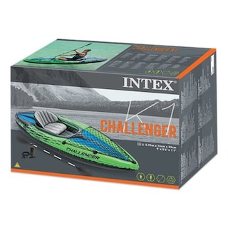 Foto 3 | Kayak Inflable Verde Challenger Individual Con Remo Y Bomba Para Inflar Intex