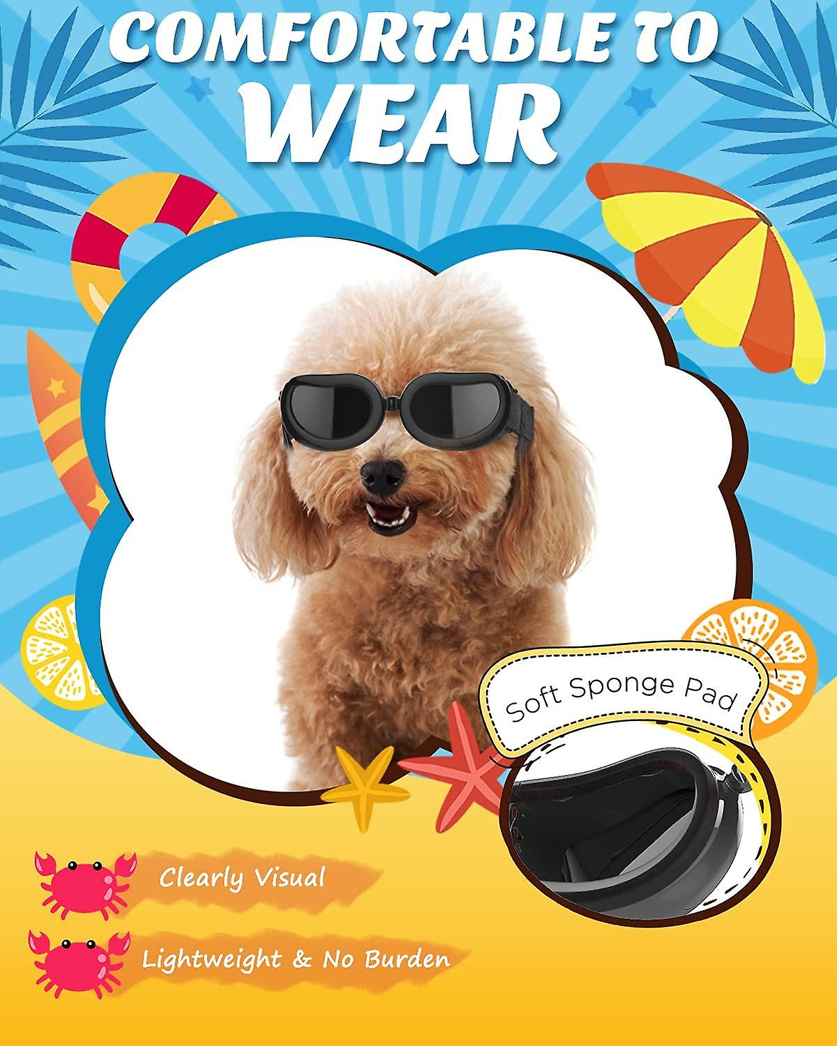 Foto 3 pulgar | Gafas De Sol Para Perros Sarahe Con Protección Uv Para Perros Pequeños - Venta Internacional.