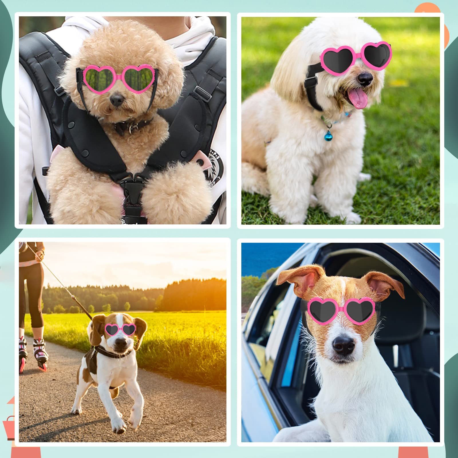 Foto 8 pulgar | Gafas De Sol Para Perros Lewondr Con Protección Uv Para Perros Pequeños - Venta Internacional.