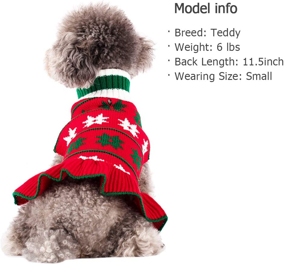 Foto 3 pulgar | Vestido Tipo Suéter Navideño Con Cuello Alto Para Perros - Huoguo - Venta Internacional.