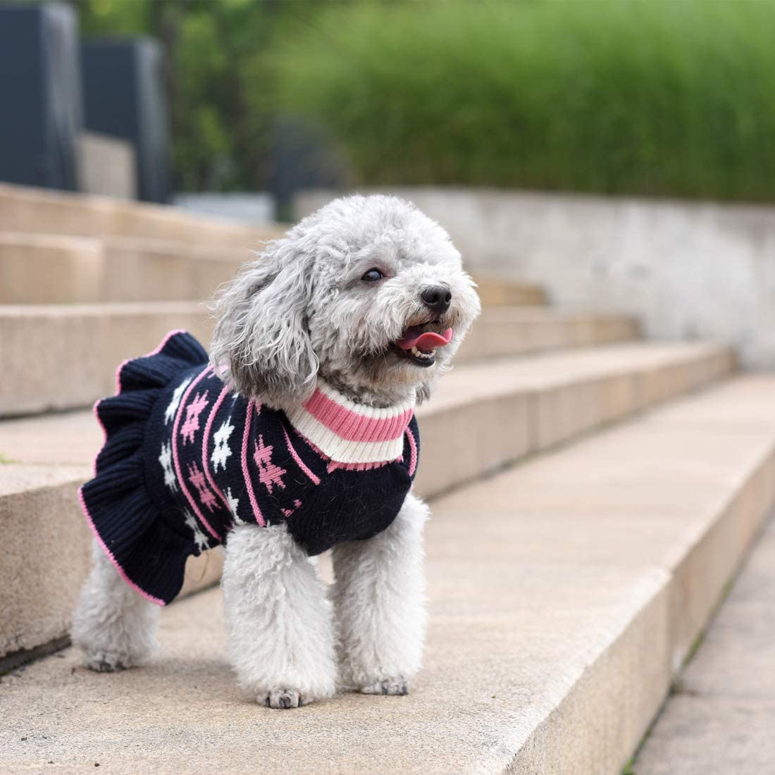 Foto 5 pulgar | Vestido Tipo Suéter Con Cuello Alto Para Perros Pequeños - Huoguo - Venta Internacional.