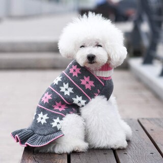 Foto 4 | Vestido Tipo Suéter Con Cuello Alto Para Perros Medianos | Huoguo - Venta Internacional.