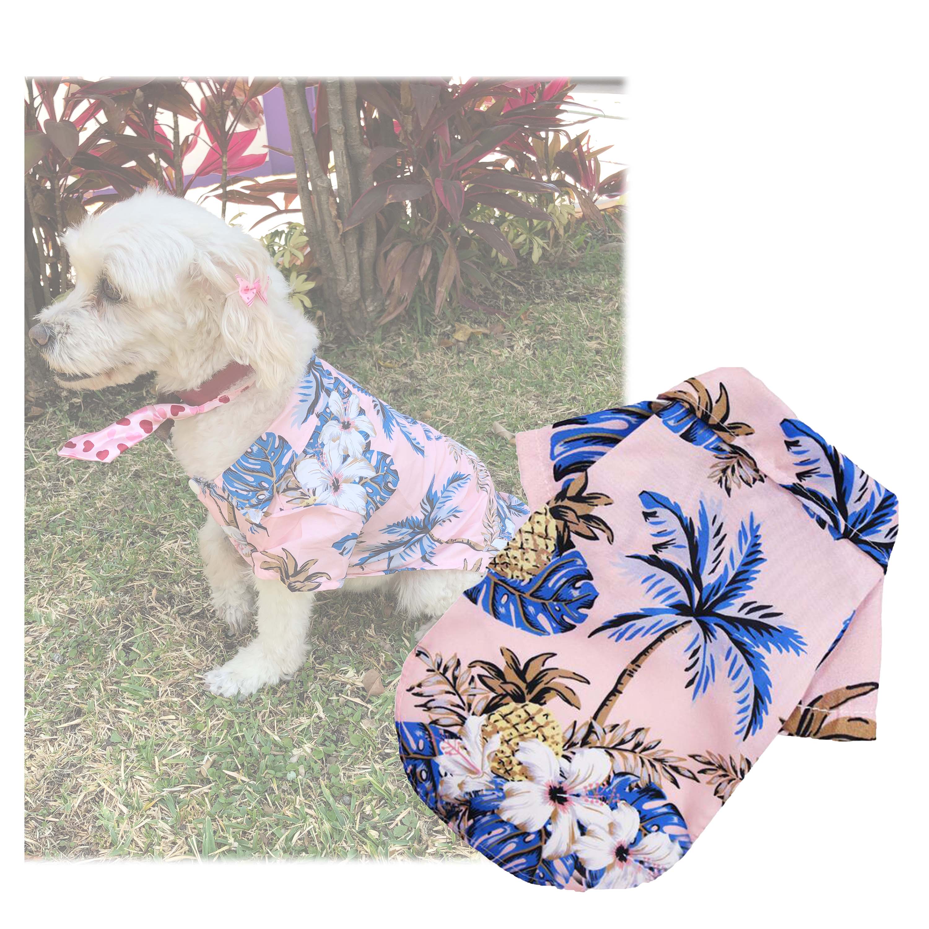 Foto 9 pulgar | Camisa Hawaiana para Perro Razas Pequeñas Gato 3 Pack