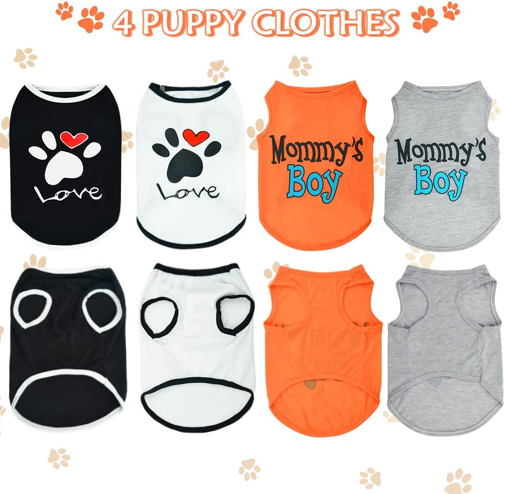 Foto 4 pulgar | Ropa Para Perros Huoguo Camisetas De 4 Piezas Para Perros Pequeños - Venta Internacional.