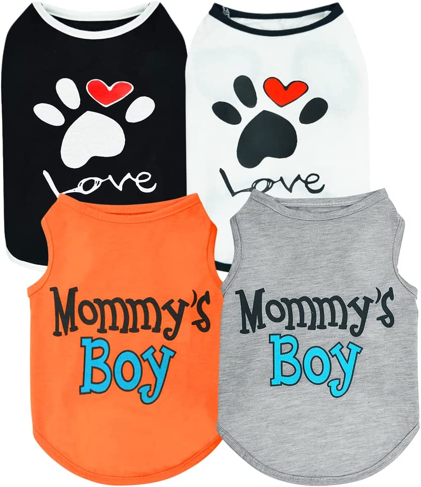 Foto 6 pulgar | Ropa Para Perros Huoguo Camisetas De 4 Piezas Para Perros Pequeños - Venta Internacional.