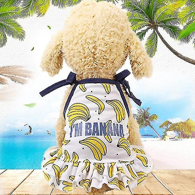 Foto 2 pulgar | Conjunto De Camiseta Y Falda Con Estampado De Frutas Para Perro Y Gato - S - Venta Internacional.