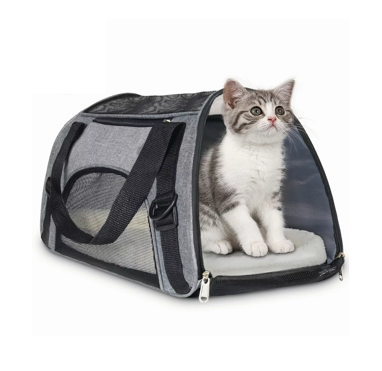 Bolsa Transportadora Belug para Mascota color Gris