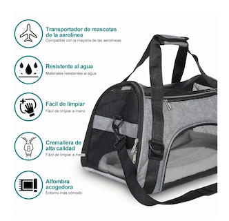 Foto 3 | Bolsa Transportadora Belug para Mascota color Gris