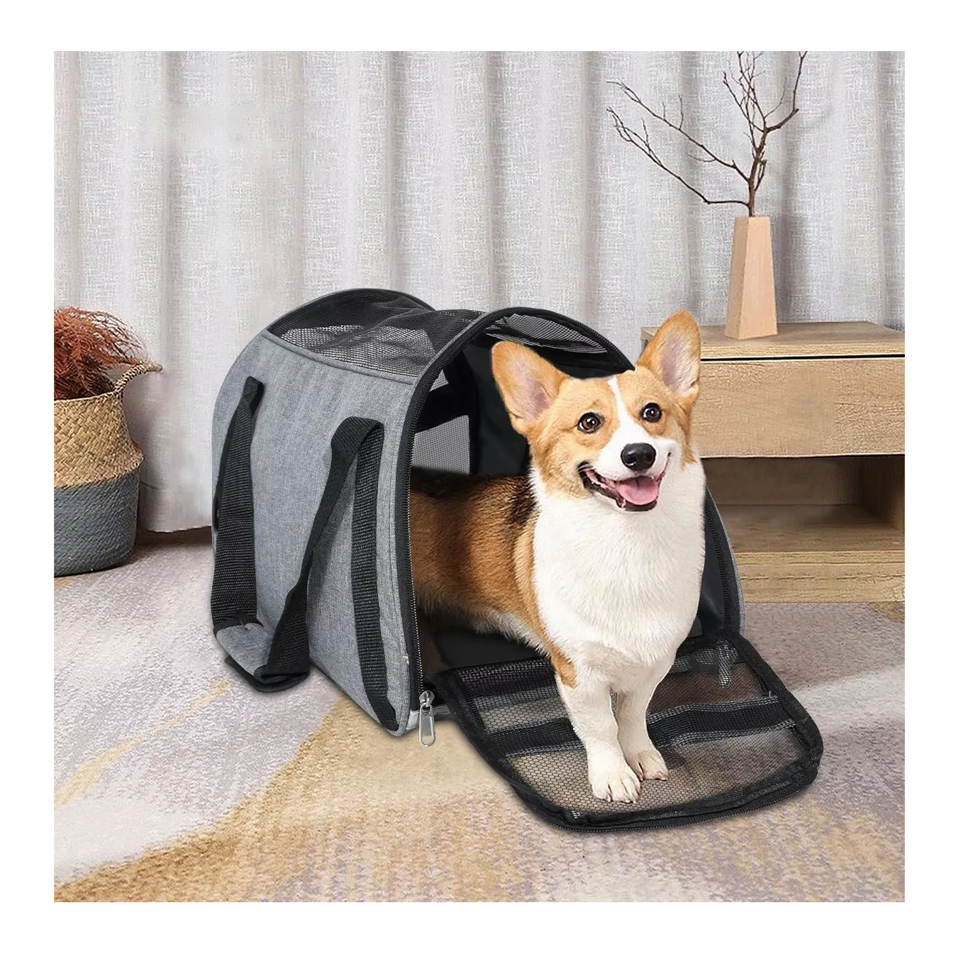 Foto 5 | Bolsa Transportadora Belug para Mascota color Gris