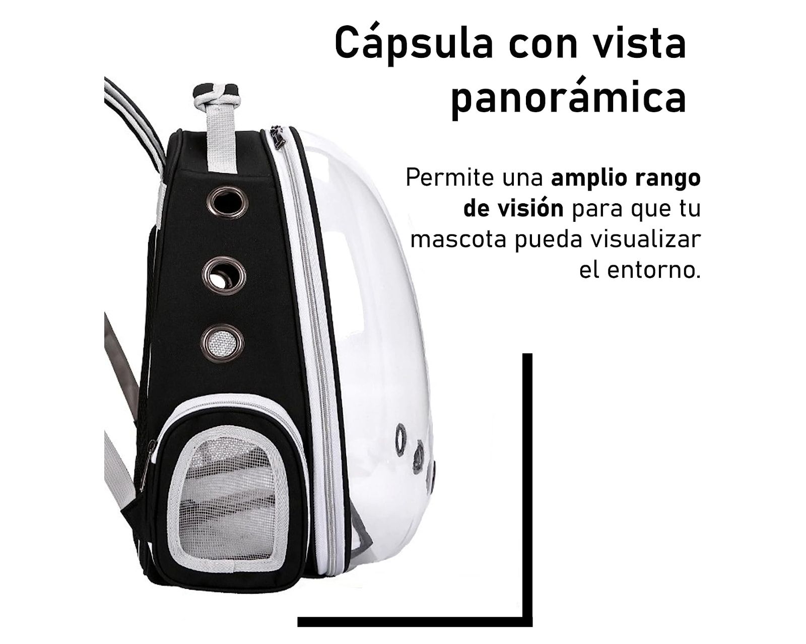 Foto 5 pulgar | Mochila Transportadora Portátil color Negro para Mascotas