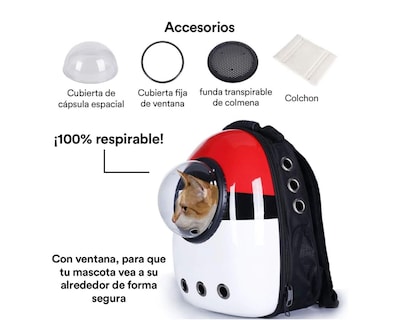 Foto 2 | Mochila Portátil Transportadora para Mascotas con Cápsula