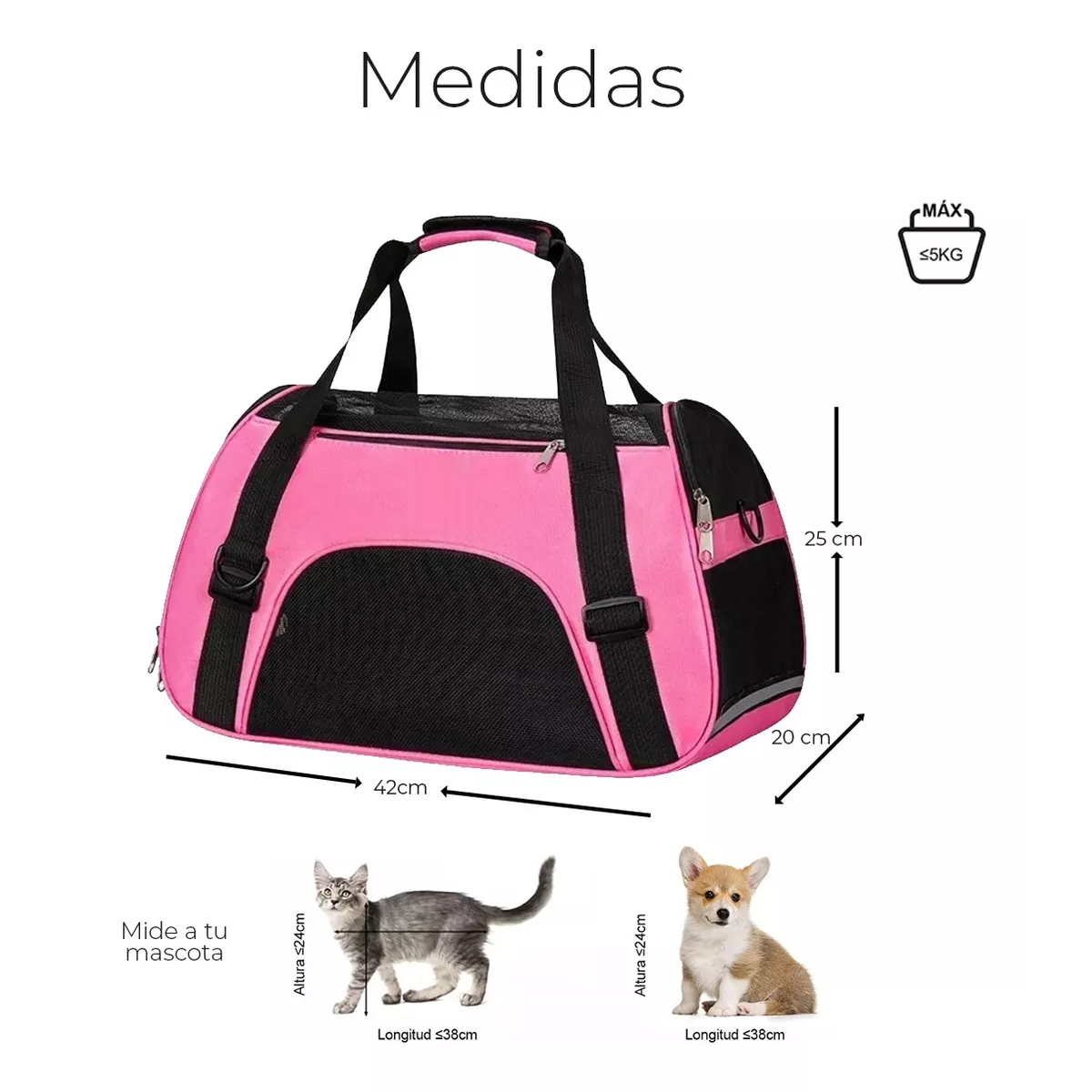 Foto 2 | Mochila Transportadora para Mascota Eo Safe Imports Esi-8848 Rosa