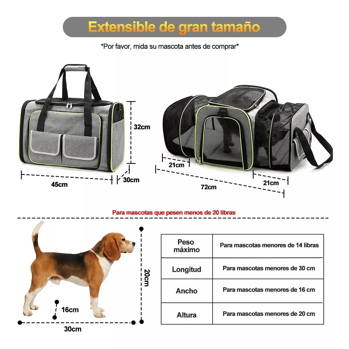 Foto 3 pulgar | Mochila para Transporte de Mascotas Eo Safe Imports ESI-12207 Gris Ampliable