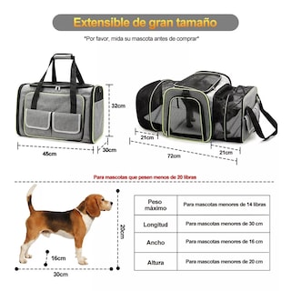 Foto 2 | Mochila para Transporte de Mascotas Eo Safe Imports ESI-12207 Gris Ampliable