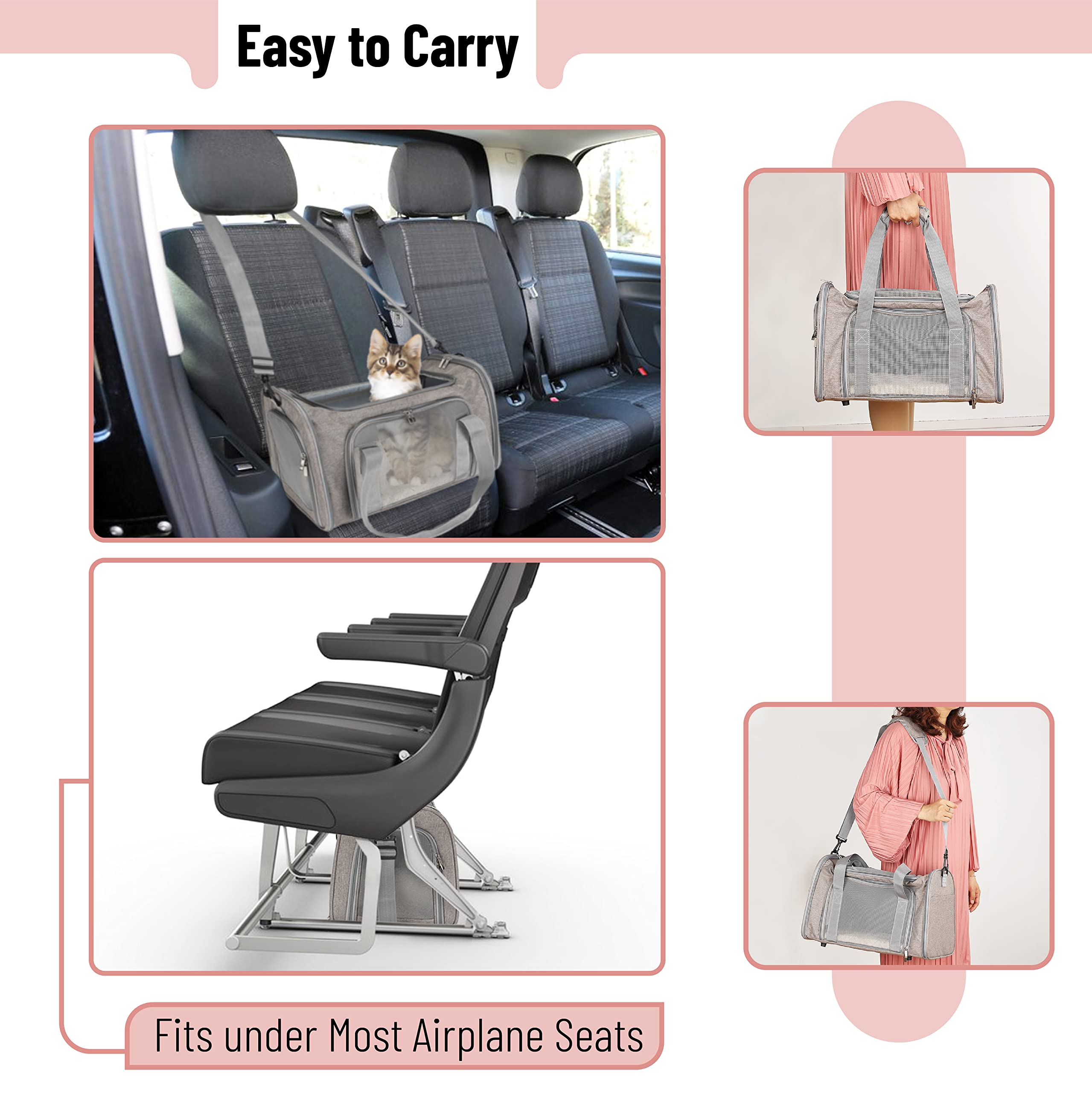 Foto 5 | Transportín Para Mascotas Mr. Pen Para Perros Y Gatos De Hasta 6,8 Kg - Venta Internacional.