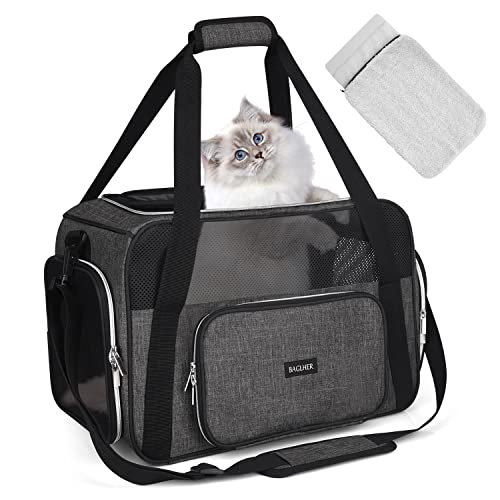 Foto 2 pulgar | Transportín De Viaje Para Mascotas Baglher Para Gatos Pequeños Y Medianos Perros, Color Gris - Venta Internacional.