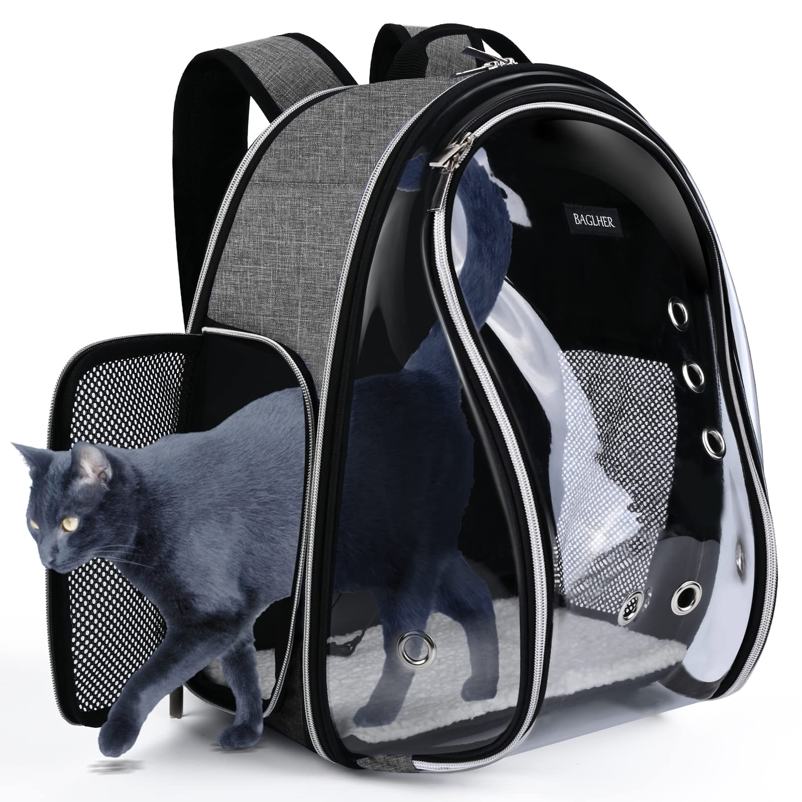 Mochila Transportadora Para Gatos Baglher Bubble, Aprobada Por La Aerolínea Dog B - Venta Internacional.