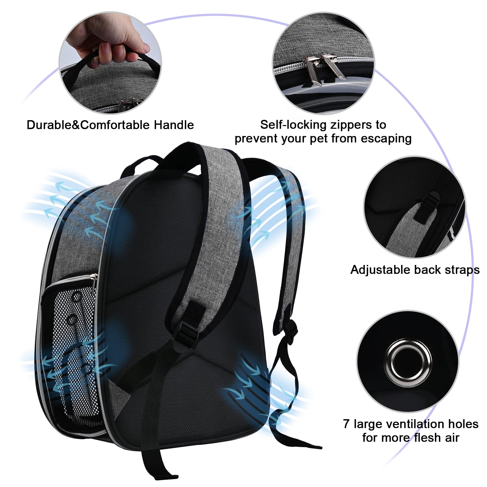 Foto 3 pulgar | Mochila Transportadora Para Gatos Baglher Bubble, Aprobada Por La Aerolínea Dog B - Venta Internacional.