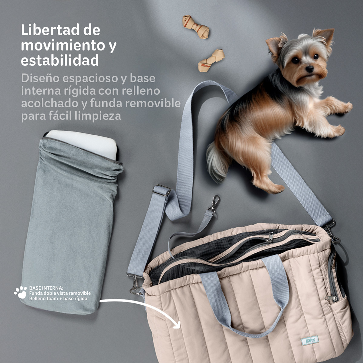 Foto 5 pulgar | Bolsa Transportadora Para Mascota Esquimal Khaki