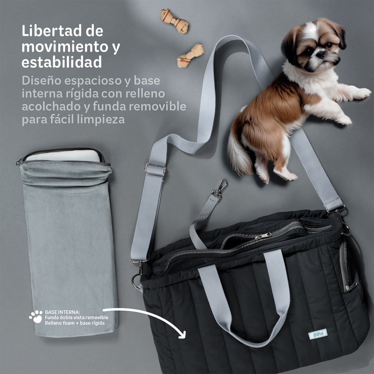 Foto 5 pulgar | Bolsa Transportadora Para Mascota Esquimal Negro