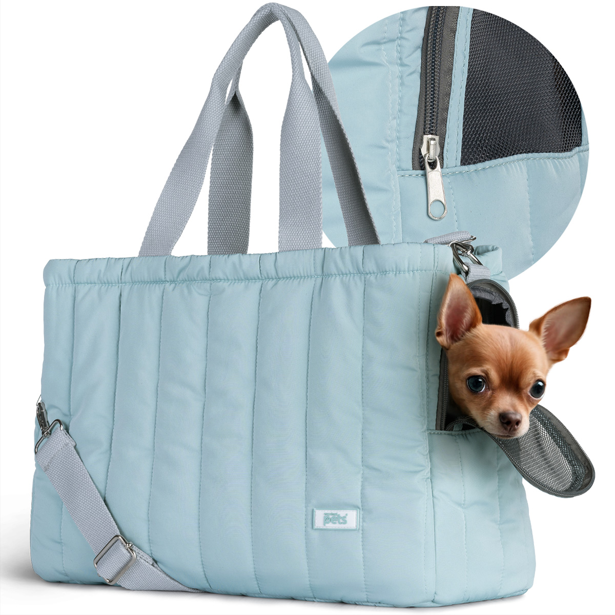 Foto 2 pulgar | Bolsa Transportadora Para Mascota Esquimal Azul Grisáceo
