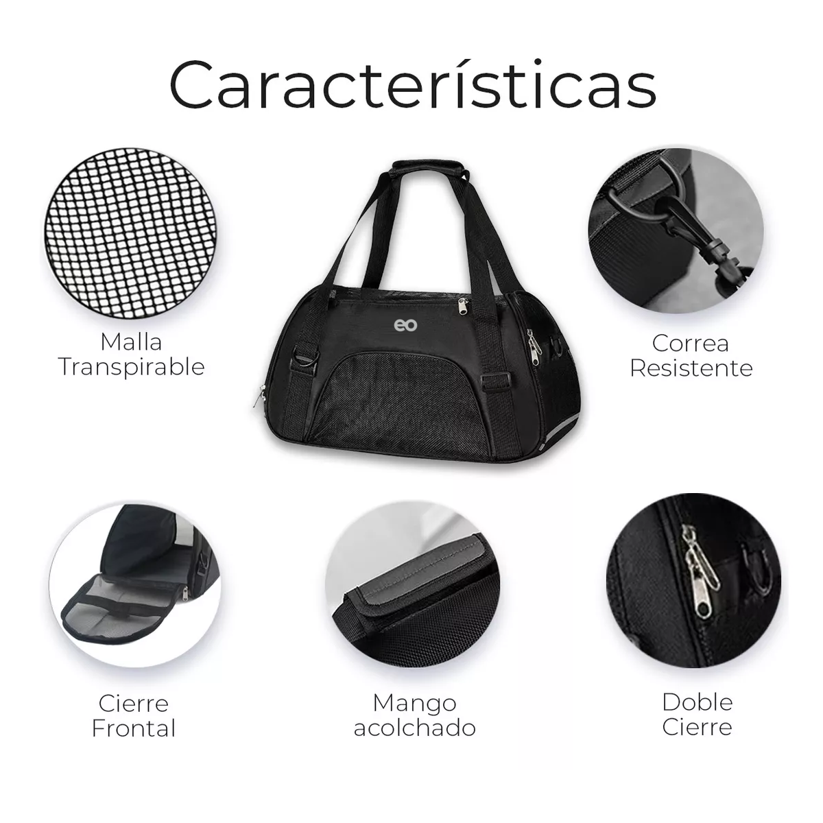 Foto 4 pulgar | Mochila Transportadora Bolsa Mascota Eo Safe Imports Esi-8849-1 Negro