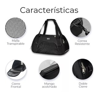 Foto 3 | Mochila Transportadora Bolsa Mascota Eo Safe Imports Esi-8849-1 Negro