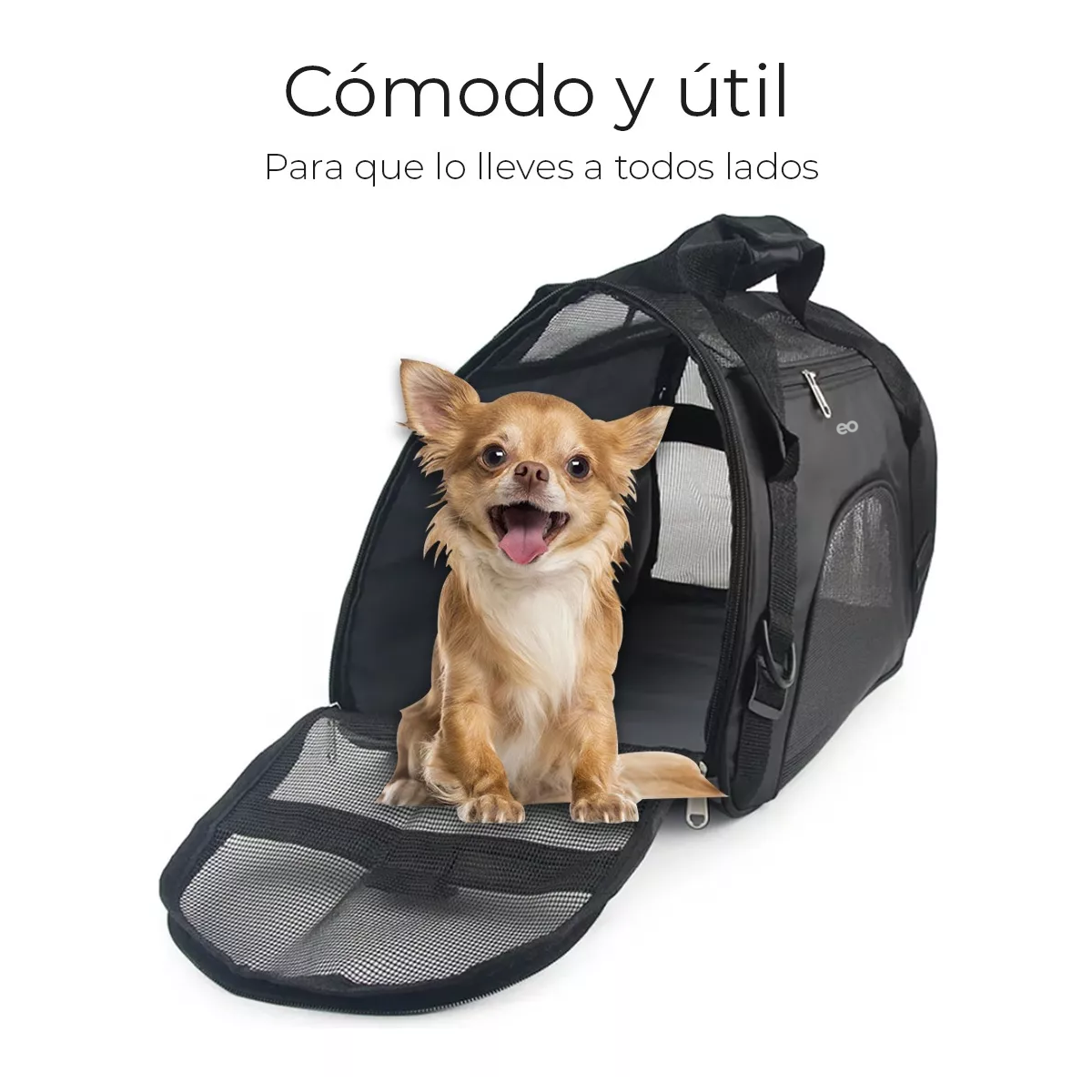 Foto 5 pulgar | Mochila Transportadora Bolsa Mascota Eo Safe Imports Esi-8849-1 Negro