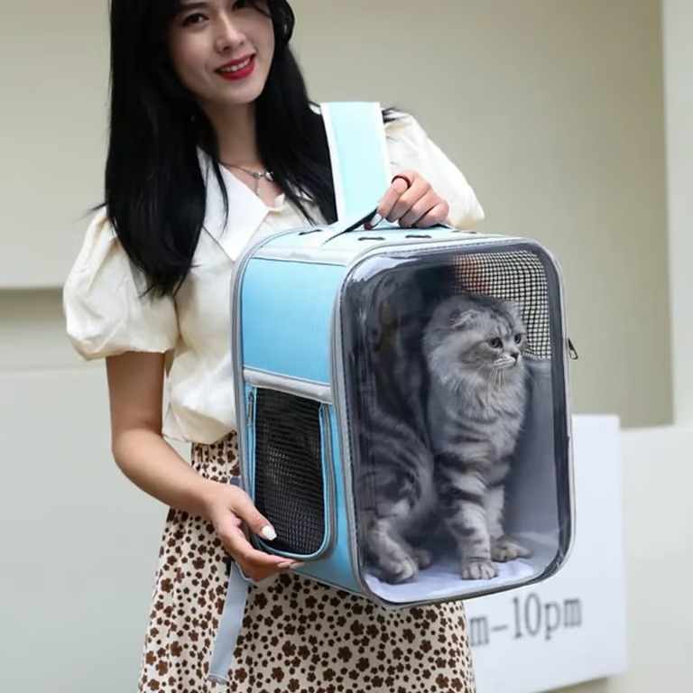 Foto 4 | Mochila Transportadora De Mascotas Pequeñas con Forma Cuadrada