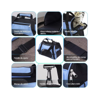 Foto 3 pulgar | Bolsa De Mascotas Plegable Transportadora Para Gatos Perros Eo Safe Import S Esi-9788-1 Multicolor