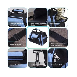 Foto 2 | Bolsa De Mascotas Plegable Transportadora Para Gatos Perros Eo Safe Imports Esi-9787-1 Negro