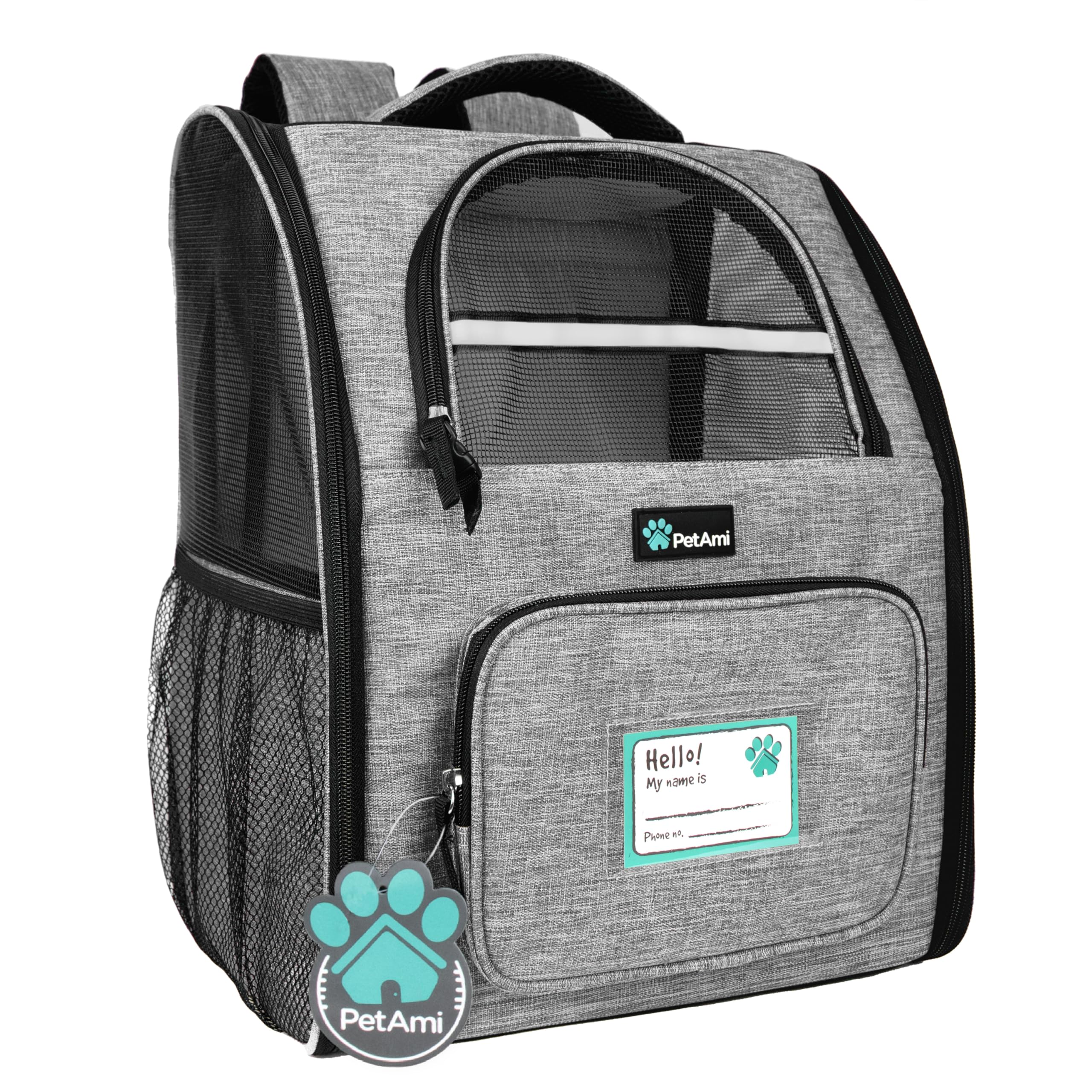 Foto 2 pulgar | Mochila Para Perros Petami Para Gatos Y Cachorros De Hasta 8 Kg, Color Gris - Venta Internacional.
