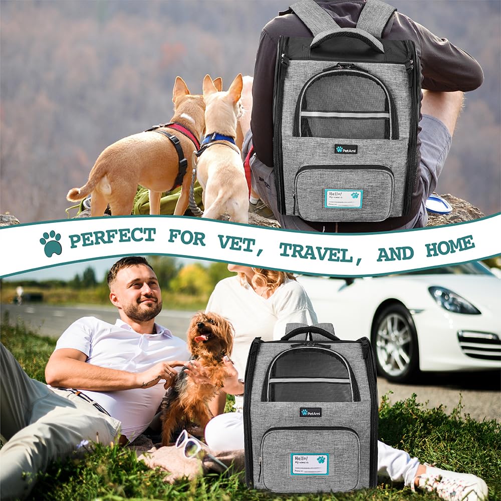 Foto 8 pulgar | Mochila Para Perros Petami Para Gatos Y Cachorros De Hasta 8 Kg, Color Gris - Venta Internacional.