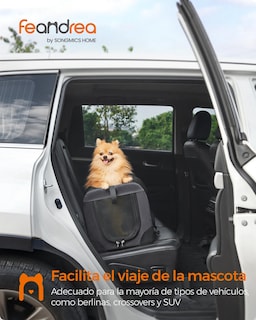 Foto 2 | Transportadora Feandrea Gris Plegable 50×35×35 cm Tela Oxford para Gatos o Perros