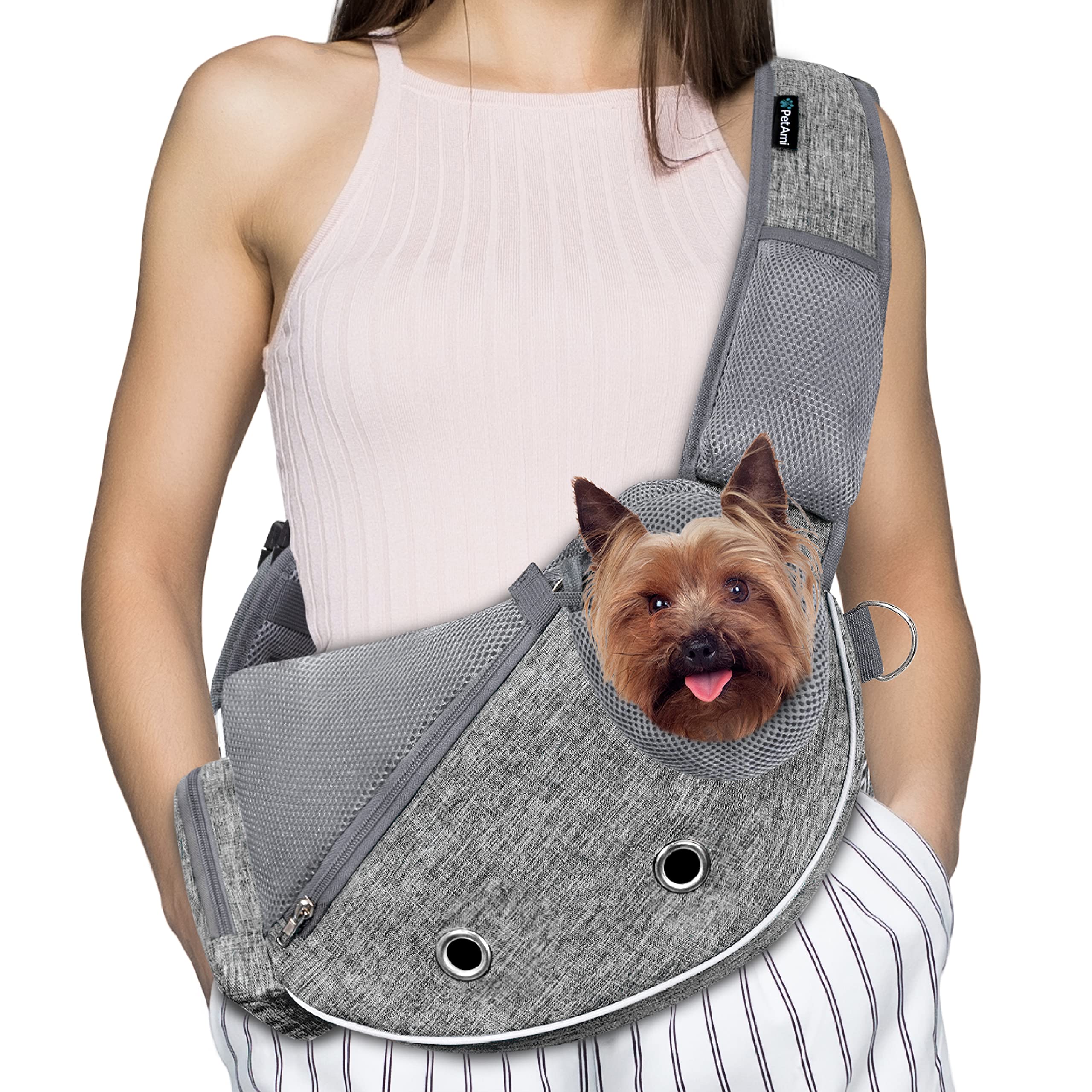 Foto 2 pulgar | Mochila Portabebés Petami Para Perros Y Gatos Pequeños, Color Gris - Venta Internacional.