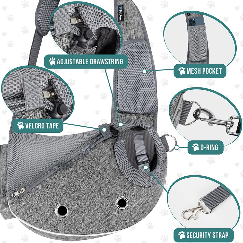 Foto 4 pulgar | Mochila Portabebés Petami Para Perros Y Gatos Pequeños, Color Gris - Venta Internacional.