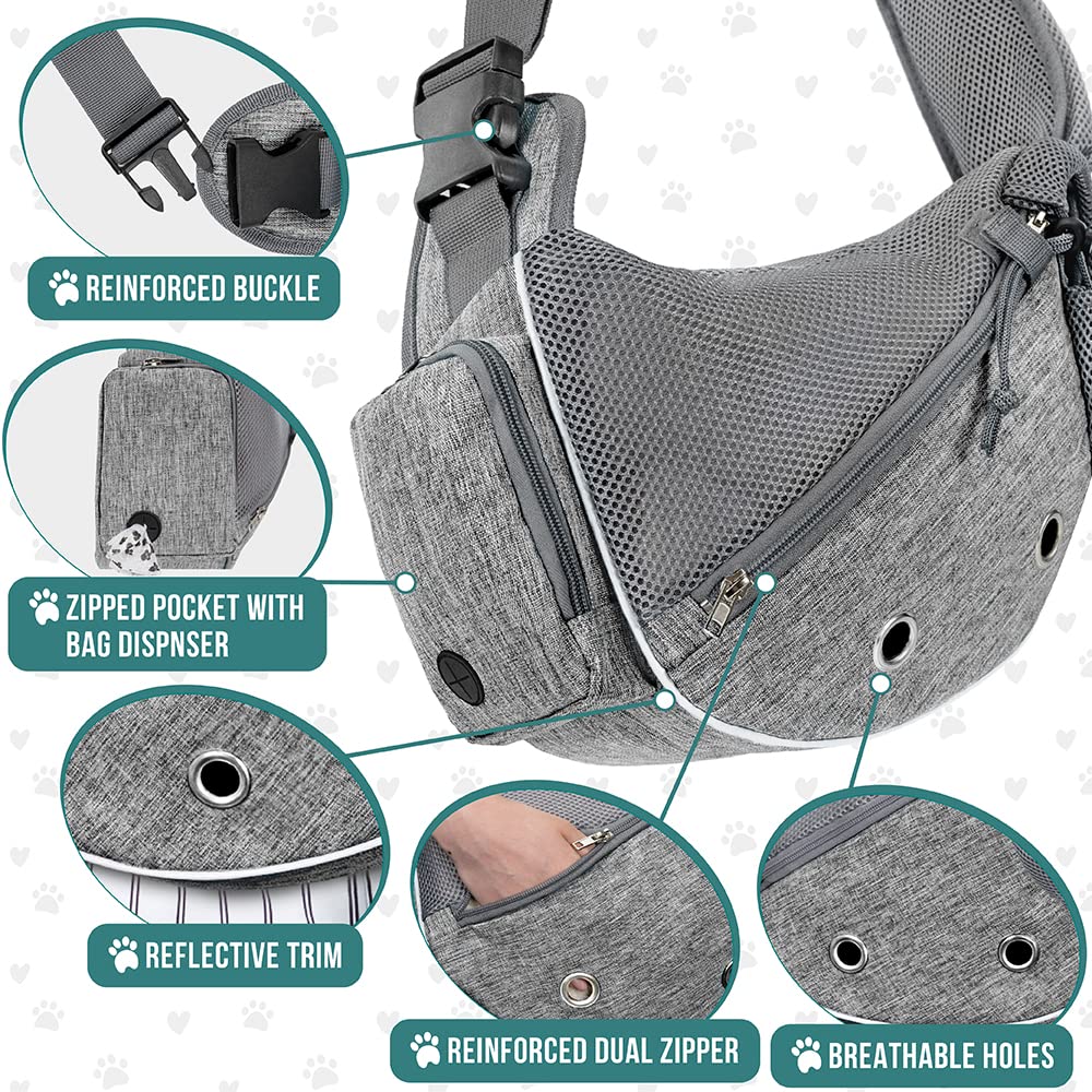 Foto 5 pulgar | Mochila Portabebés Petami Para Perros Y Gatos Pequeños, Color Gris - Venta Internacional.