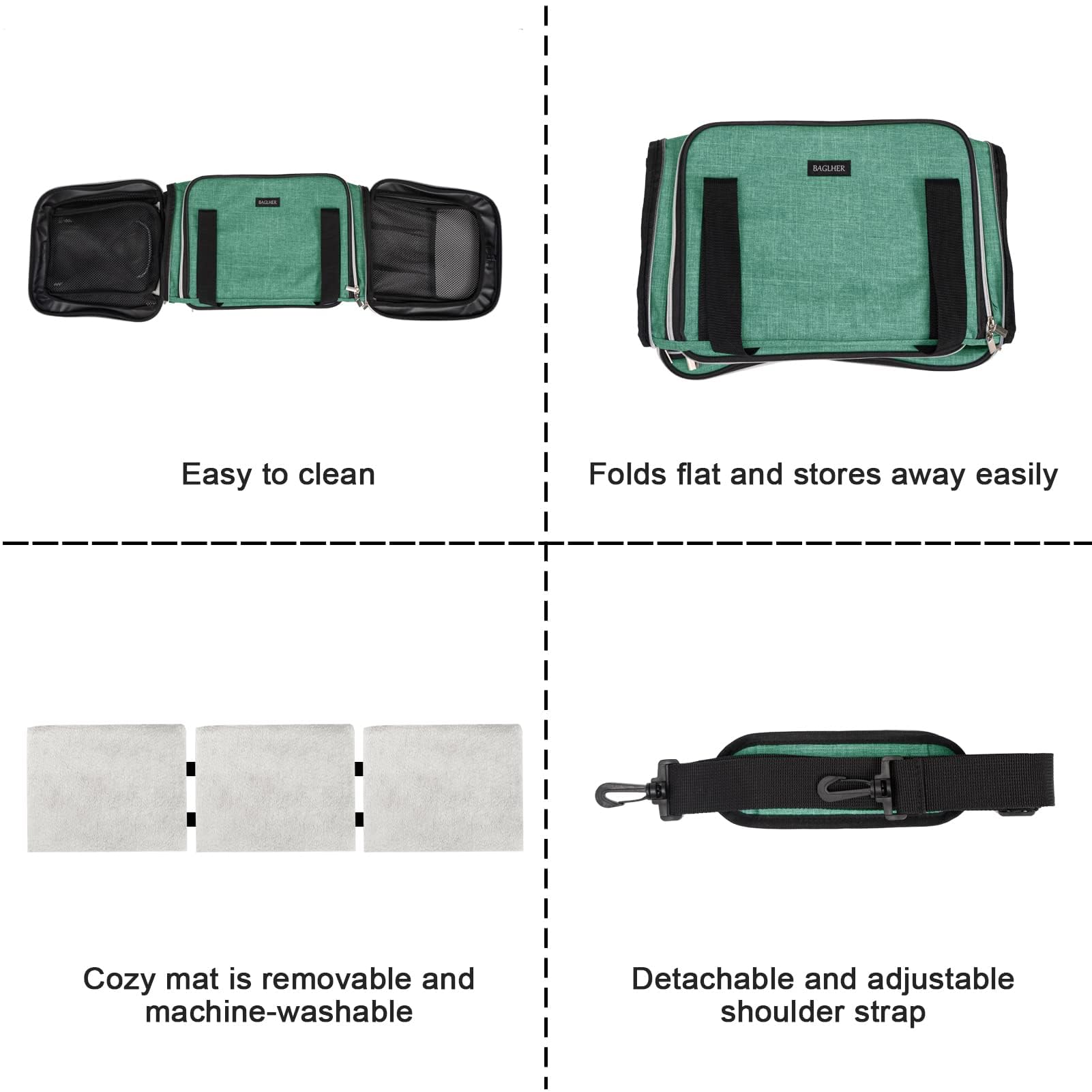 Foto 7 pulgar | Bolsa De Transporte Para Mascotas Baglher Aprobada Por Aerolíneas Para Gatos Y Perros - Venta Internacional.