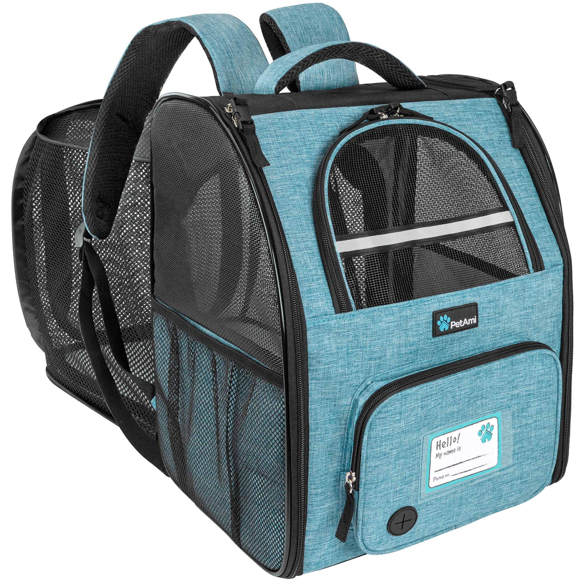 Foto 2 pulgar | Mochila Transportadora De Mascotas Petami Expandible Para Viajes, 8 Kg, Color Verde Azulado - Venta Internacional.