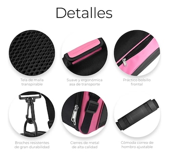 Foto 4 | Transportadora Lab.g Maleta Mascota Rosa Negro