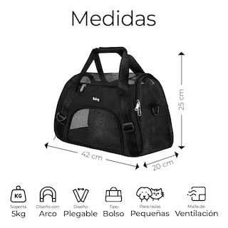 Foto 2 | Transportadora Maleta Mascota Negro