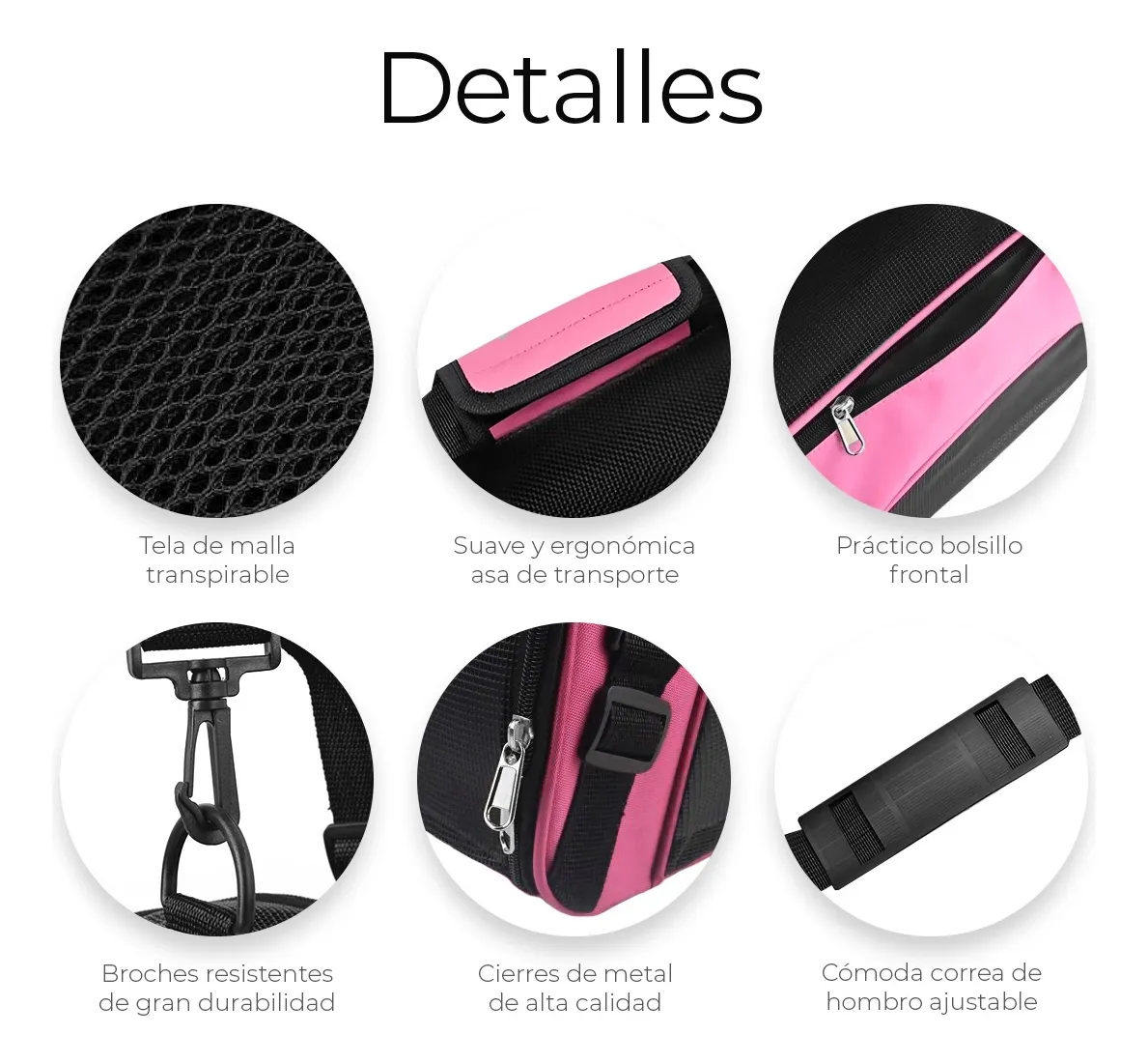 Foto 4 | Transportadora Maleta Mascota Rosa Negro
