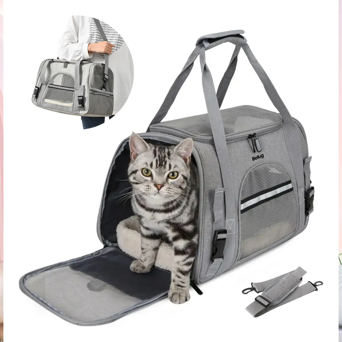Foto 3 pulgar | Mochila Bolsa Transportadora Belug Gris