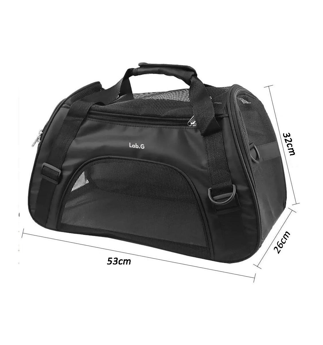 Foto 2 | Bolsa De Viaje Lab.g Portátil Para Mascotas Negro