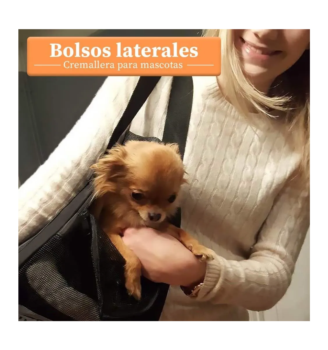 Foto 3 | Bolsa De Viaje Lab.g Portátil Para Mascotas Negro