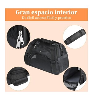 Foto 5 | Bolsa De Viaje Lab.g Portátil Para Mascotas Negro