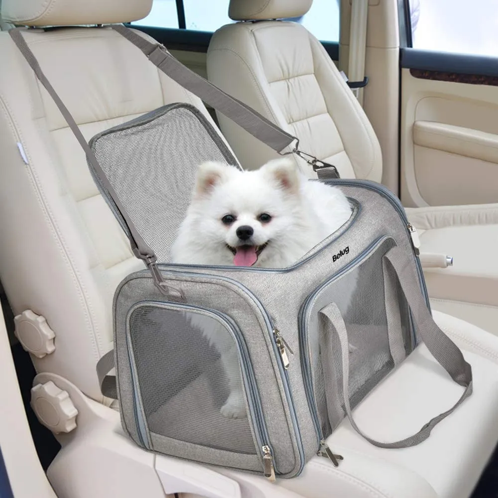 Foto 5 pulgar | Transportadora Lab.g Bolsa De Mascotas Plegable Gris