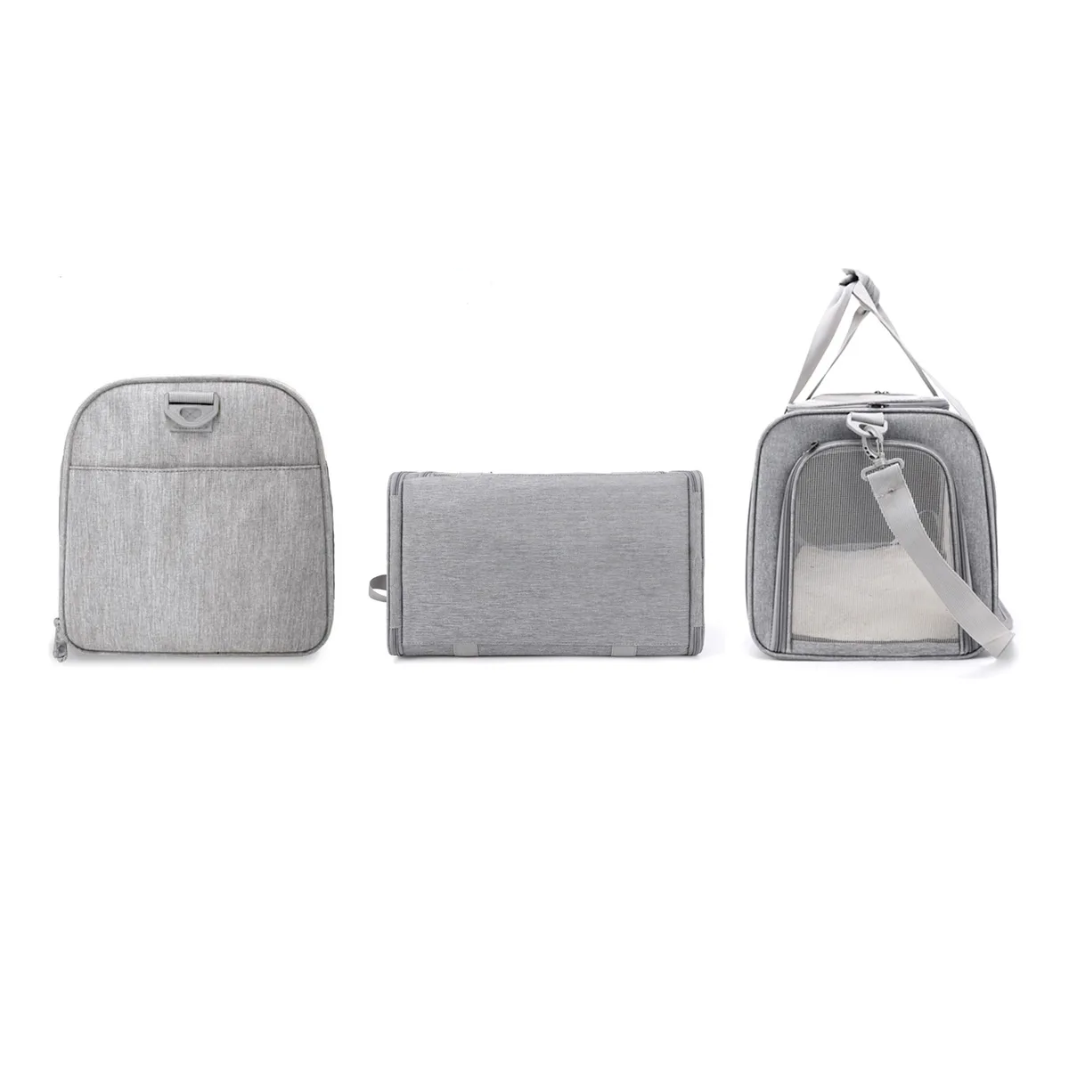 Foto 6 pulgar | Transportadora Lab.g Bolsa De Mascotas Plegable Gris