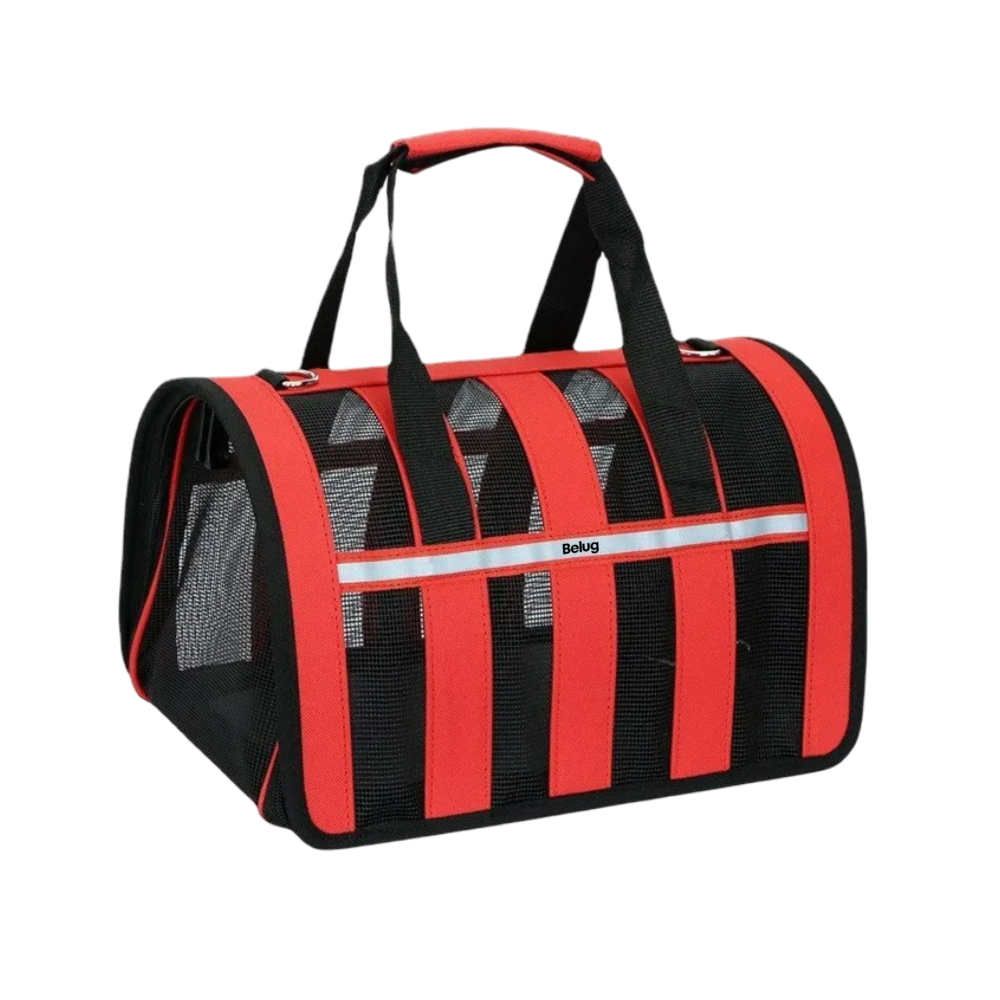 Foto 2 pulgar | Mochila Transportadora Belug  Mascotas Negro Rojo