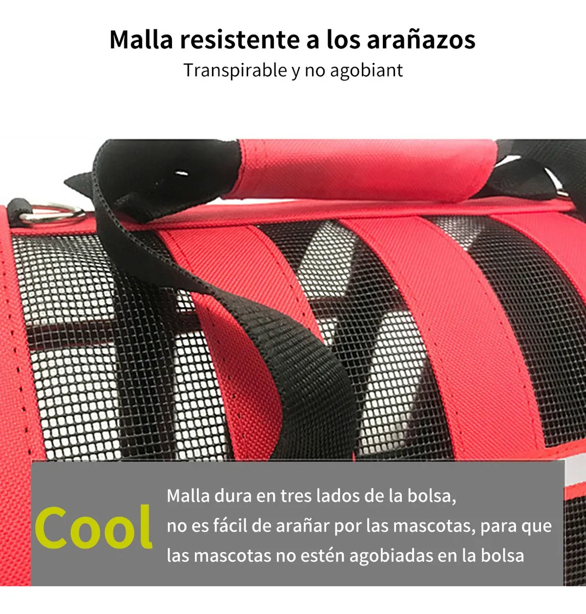 Foto 6 pulgar | Mochila Transportadora Belug  Mascotas Negro Rojo